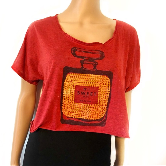Tops - No. 1 Sweet Paris Parfum Crop Top Large